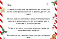 Formal Letter From Santa Claus Template