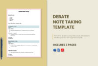 Debate Notes Template: A Structured Approach To Argumentation