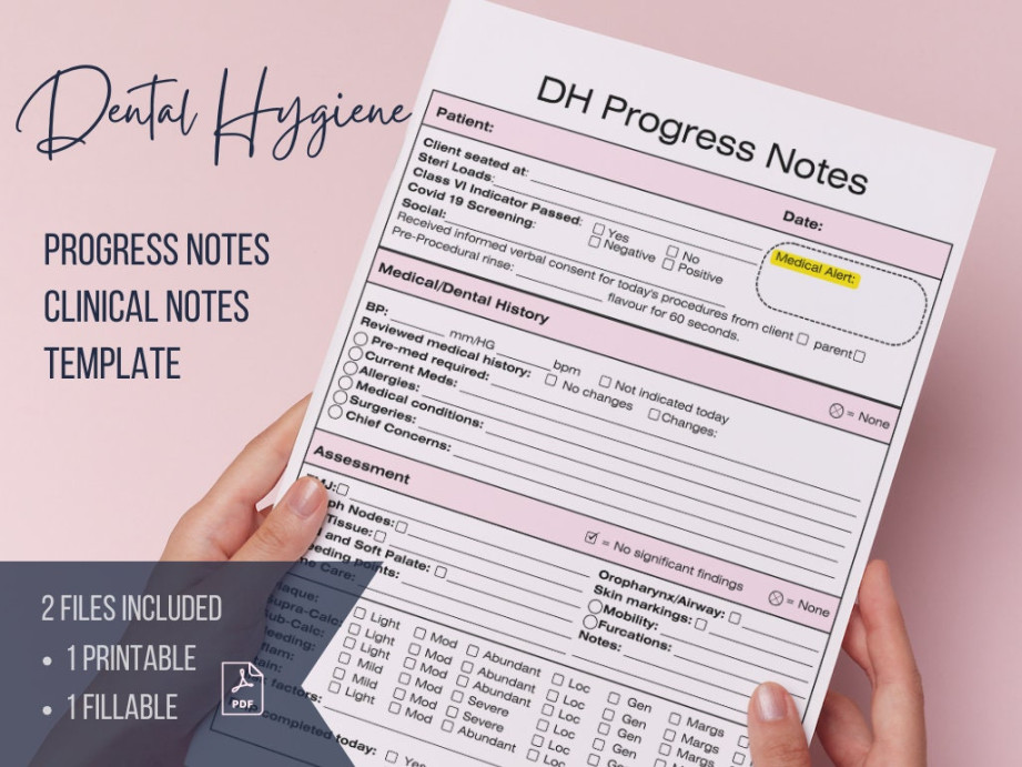 Dental Hygiene Pogress Note Quick Note Taking With Dropdown Menus