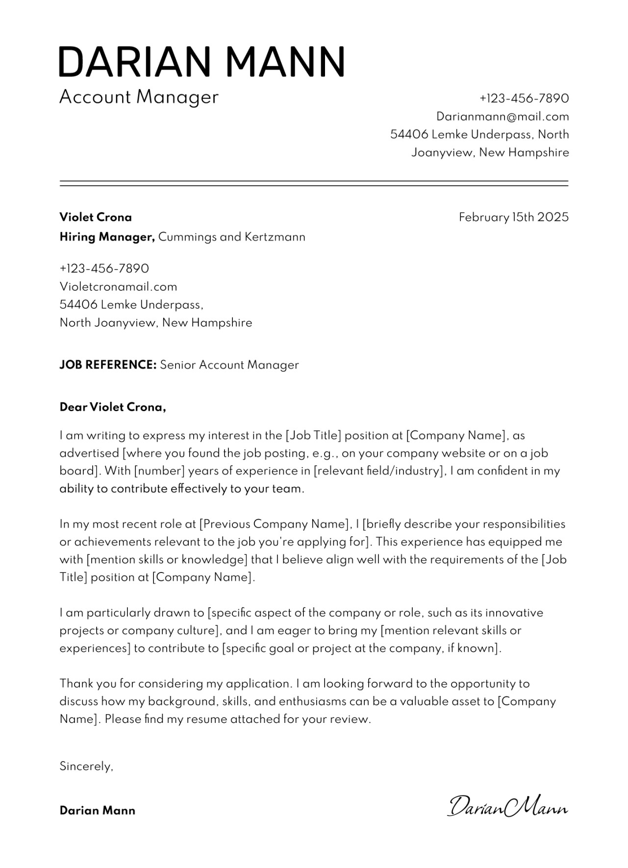 Free Cover Letter Google Docs Templates - gdoc