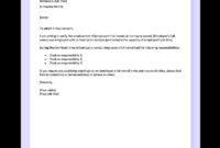 Template: Letter Of Recommendation From Employer