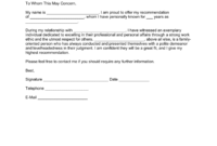 Template For A Formal Referral Letter