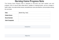 Nursing Home Progress Note Template: A Comprehensive Guide For Accurate Documentation