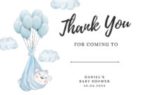 Elegant Thank You Note Template For A Baby Shower