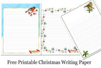 Elegant Christmas Note Paper Template For Formal Correspondence