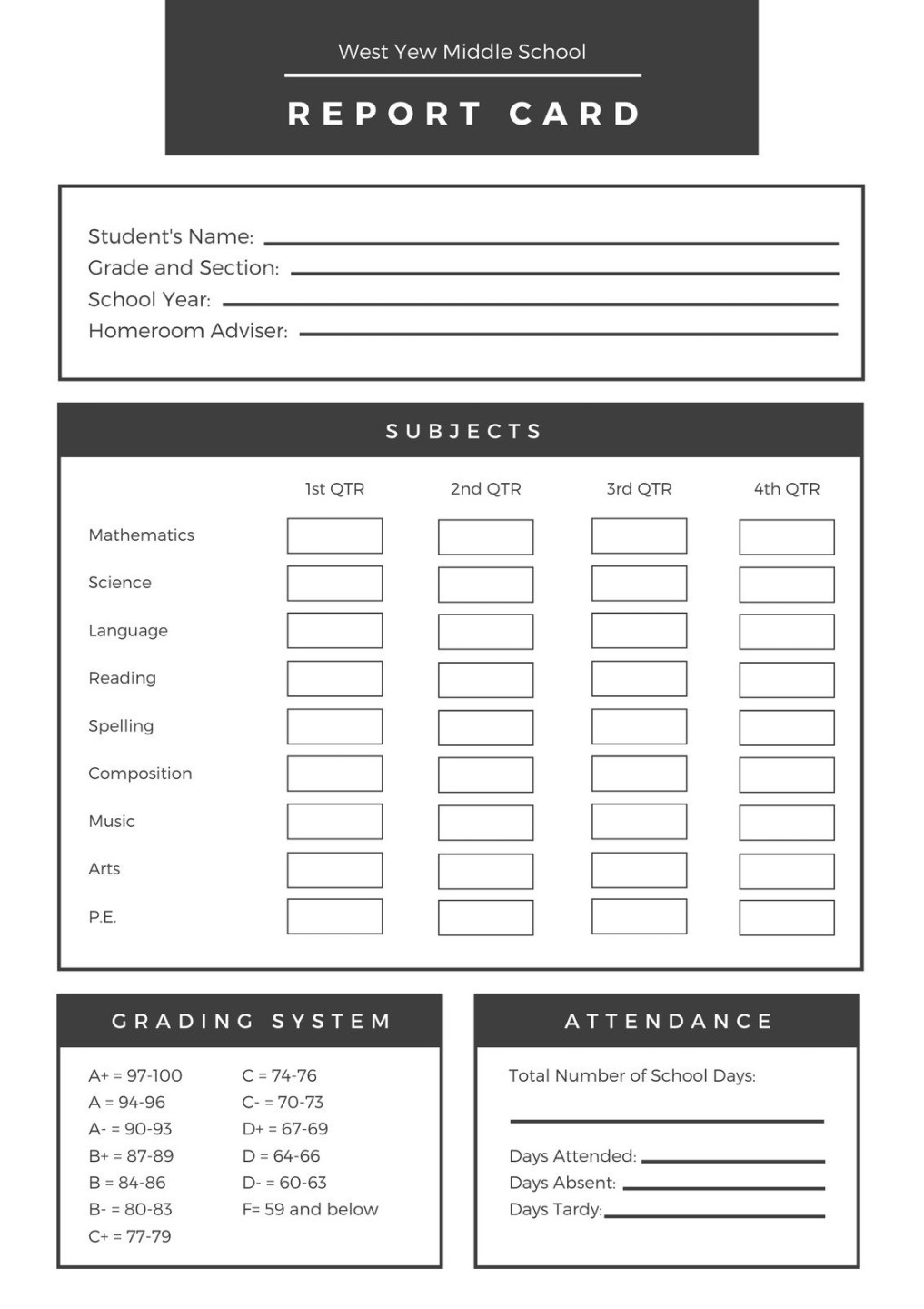 Free, printable, customizable report card templates Canva Free, printable, customizable report card templates Canva