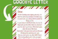 A Formal Farewell: Elf Goodbye Letter Template