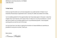 Draft Letter Of Resignation Template: A Formal Guide