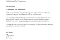 Resignation Letter Template PDF: A Formal Guide To Departing Your Position