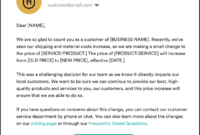 Here’s A Title For A Formal Price Increase Letter Template:

“Notification Of Price Adjustment”