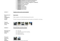 Construction Project Status Report Template