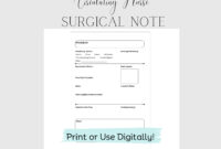 Operative Note Template: A Standardized Format For Surgical Procedures