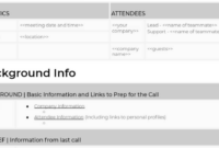 Sales Engagement Note Template