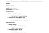 Sales Team Meeting Agenda Template