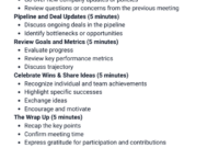 Comprehensive Sales Meeting Agenda Templates: A Guide To Efficient And Productive Meetings
