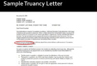Formal Letter Template For Addressing Student Absenteeism