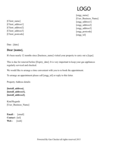 boiler-service-reminder-letter-template