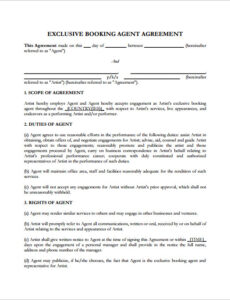 booking-agent-contract-agreement