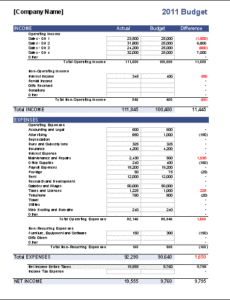 company-budget-template