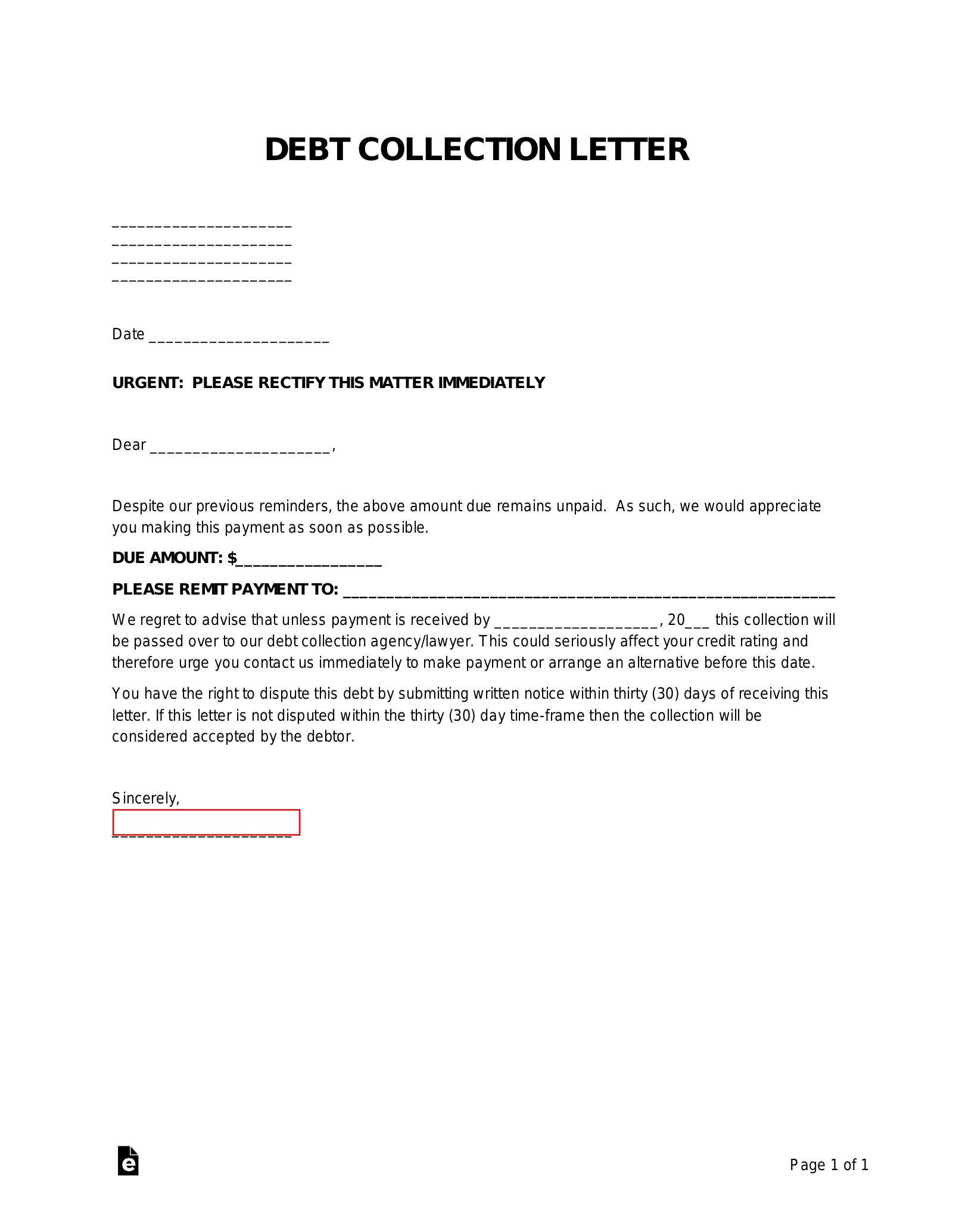 debt-repayment-letter-template