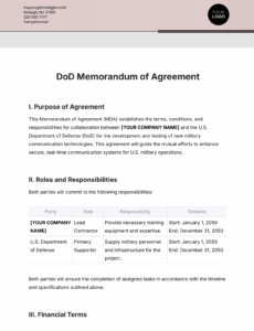 dod-memorandum-of-agreement-template