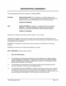 drop-ship-agreement-template