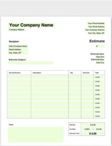 electrician-estimate-template