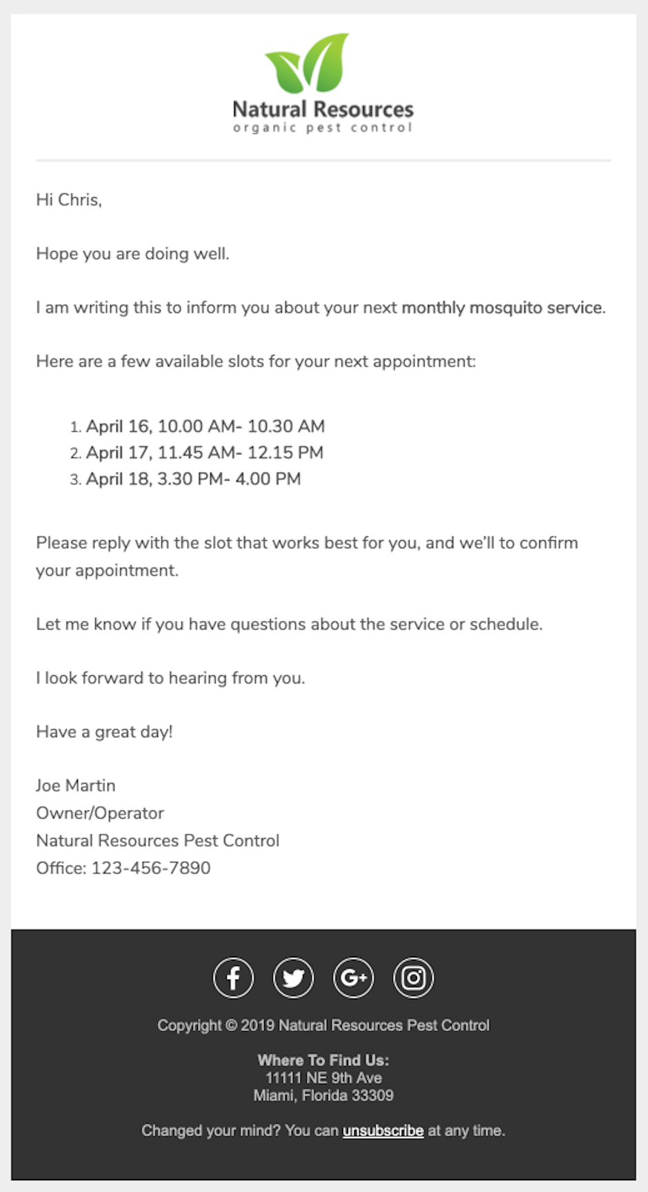 email-estimate-template