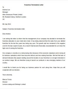 franchise-agreement-termination-letter-sample