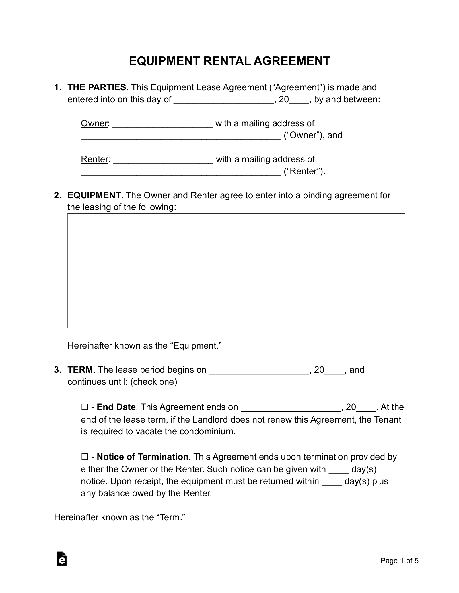 generator-rental-agreement-template