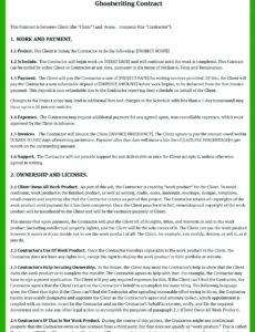 ghostwriter-agreement-contract