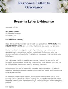 grievance-response-letter-template
