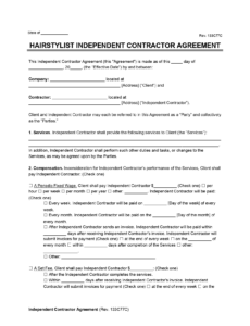 hair-stylist-contract-agreement-sample