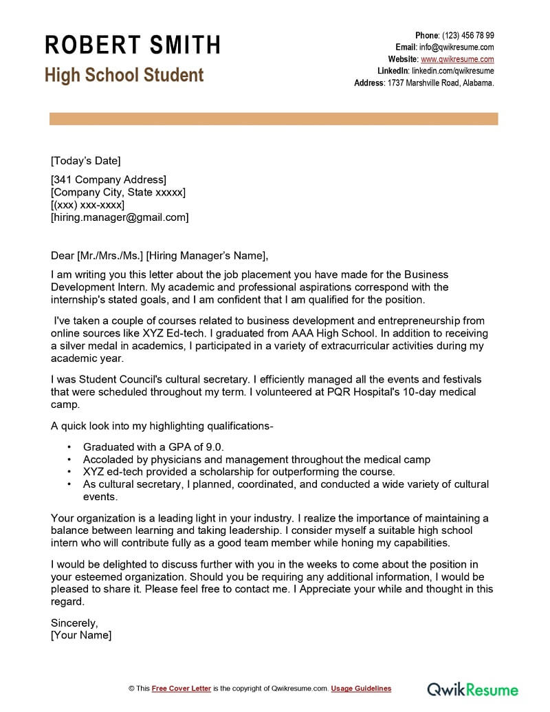 high-school-student-cover-letter-template