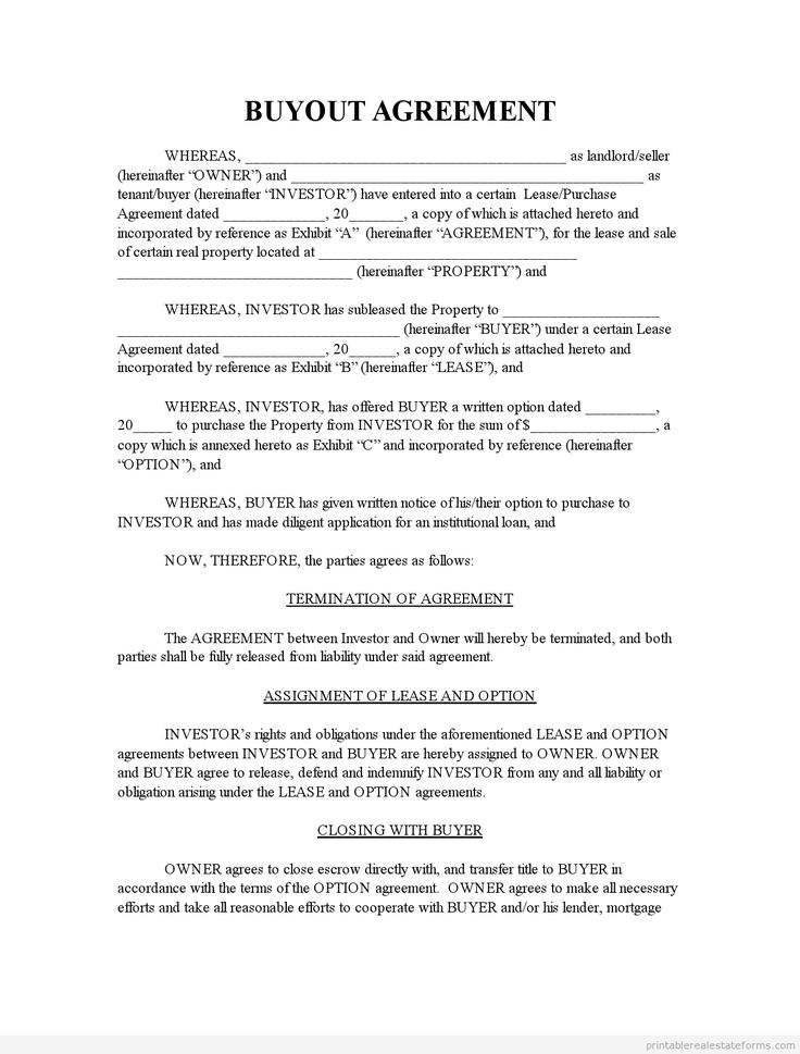 home-buyout-agreement-template