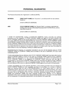 letter-of-personal-guarantee-template