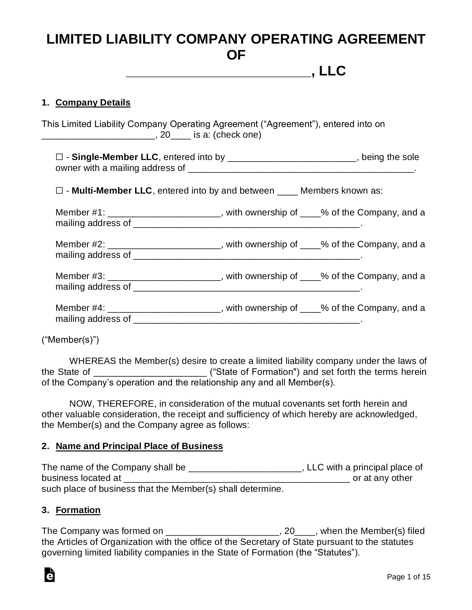 limited-liability-company-agreement-template