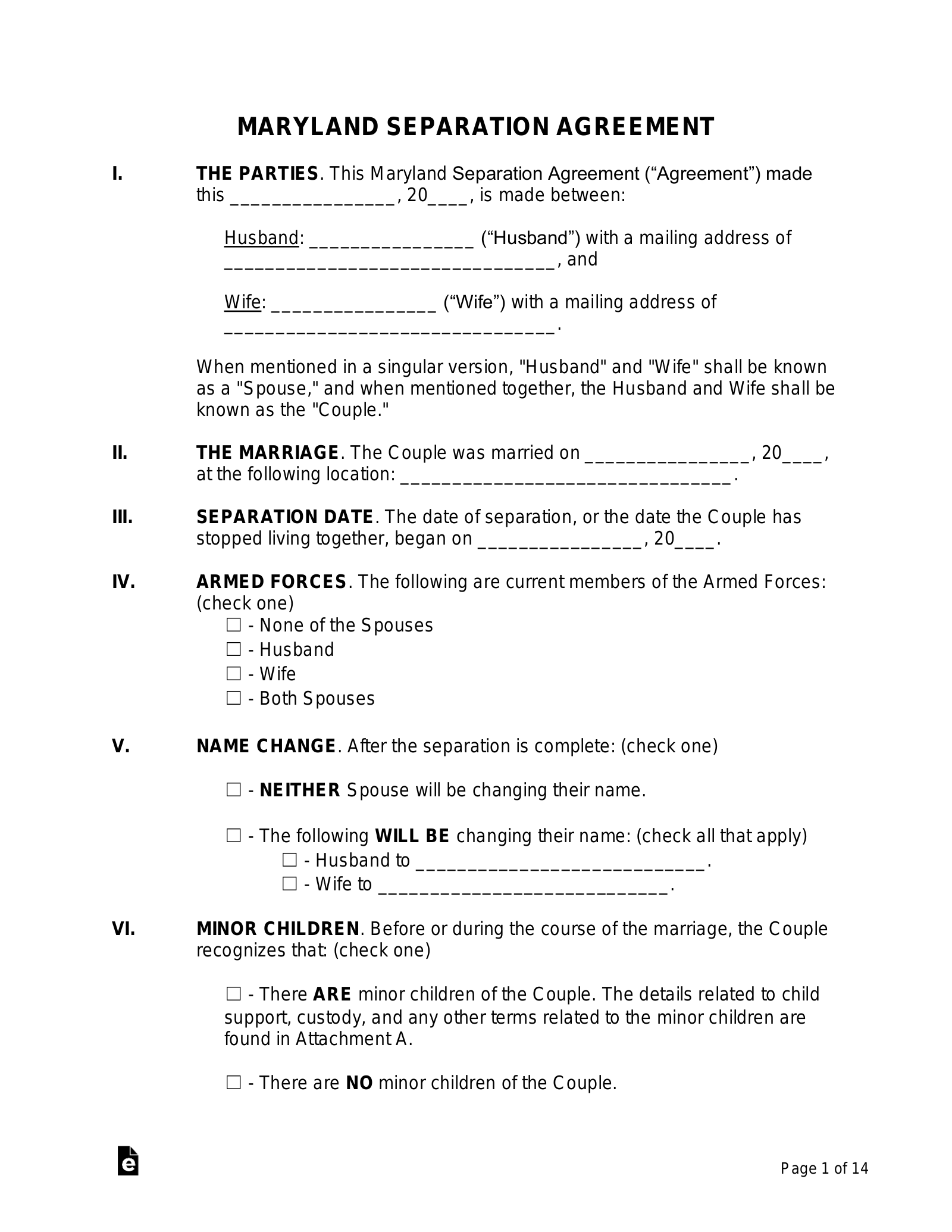 maryland-separation-agreement-template