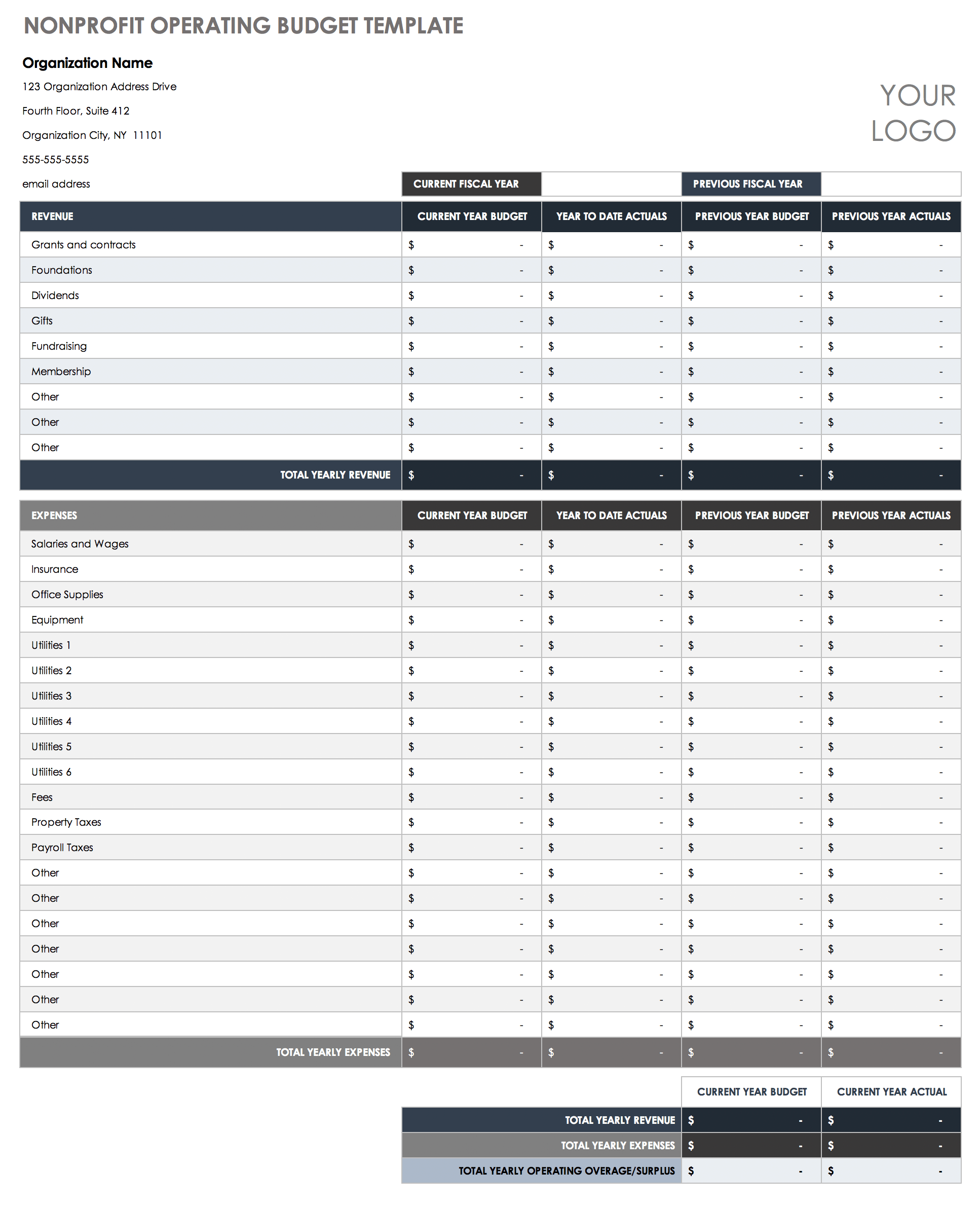 non-profit-budget-template