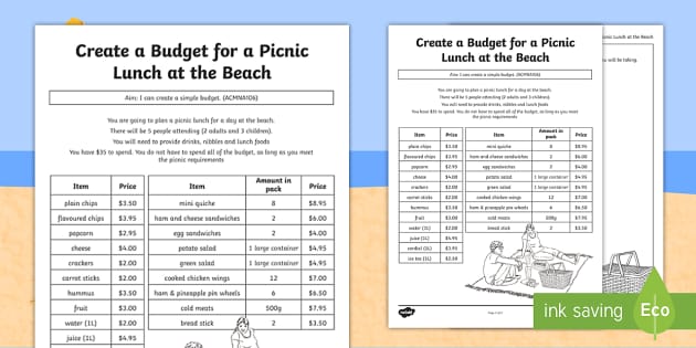 picnic-budget-template