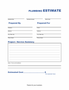 plumber-estimate-template