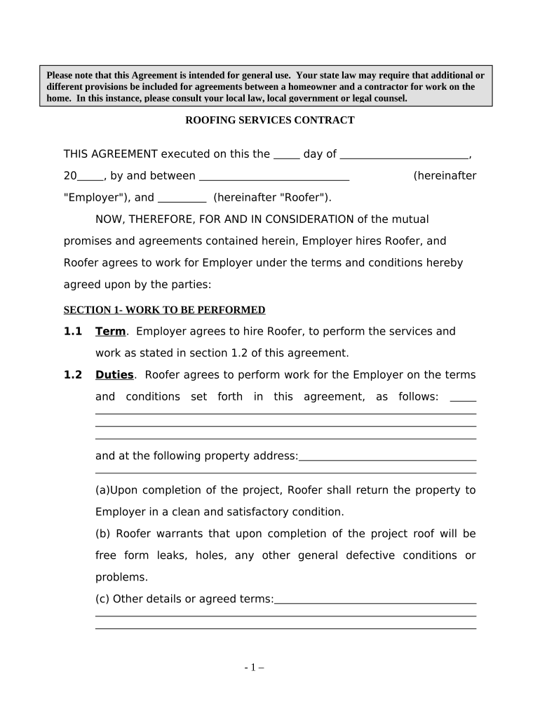 roofing-contingency-agreement-template