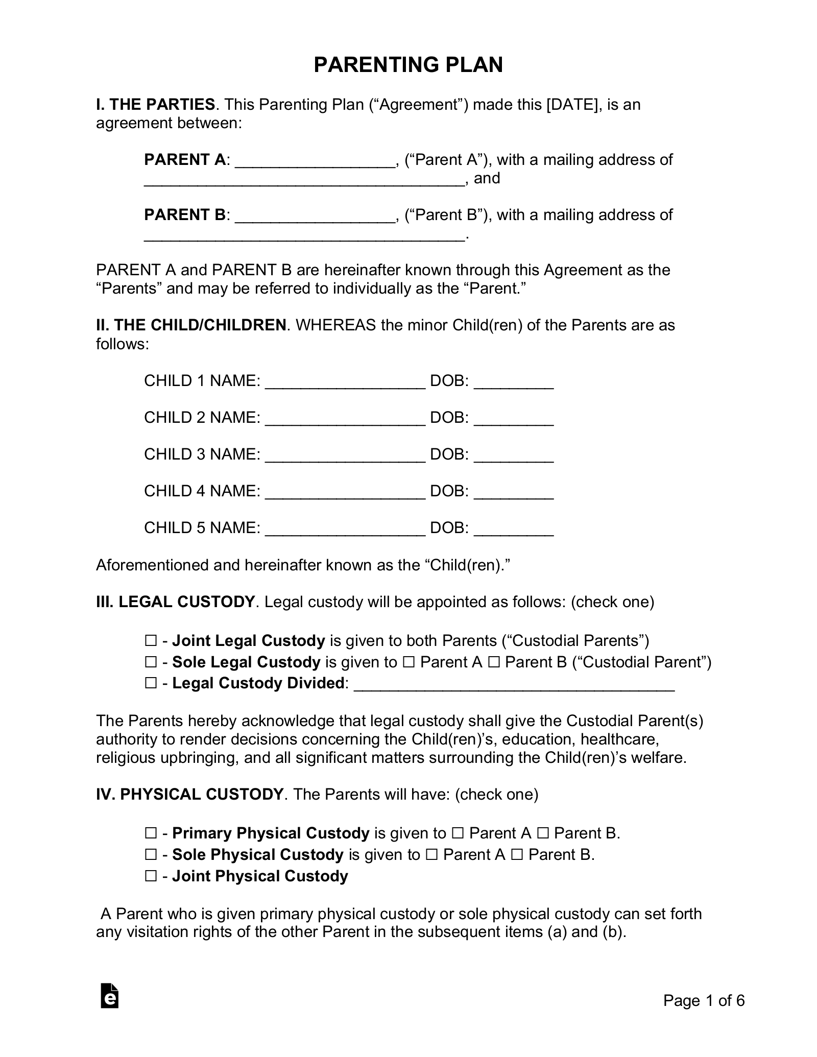 shared-custody-agreement-template