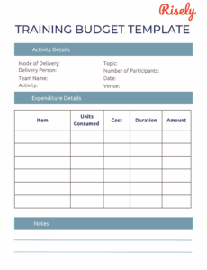 training-cost-estimate-template