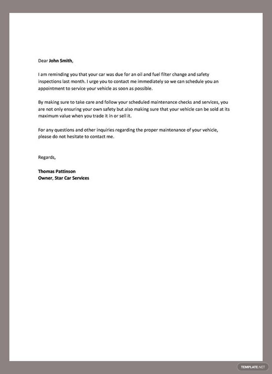 vehicle-service-reminder-letter-template