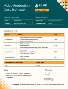 video-production-cost-estimate-template