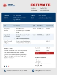water-damage-estimate-template